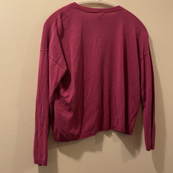 Eileen Fisher Women's magenta Long Sleeve lightweight sweater - small - Picture 5 of 5